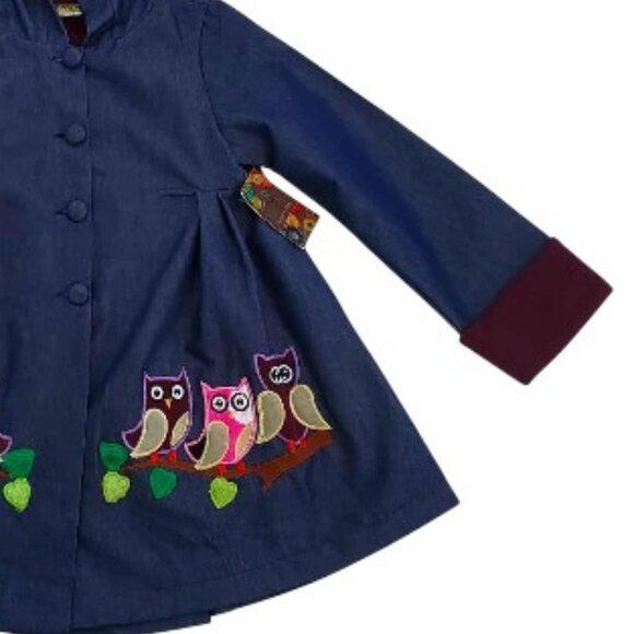 NWT Maria Elena Owl Coat Size 7-8 - Picture 4 of 6